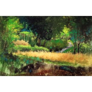 Tahir Bilal Ummi, 20 x 30 Inch, Oil on Canvas, Landscape Painting, AC-TBL-123 Tahir Bilal Ummi, 20 x 30 Inch, Oil on Canvas, Landscape Painting, AC-TBL-123